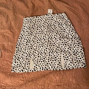 cow print mini skirt